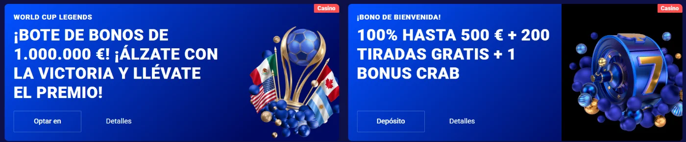 Frumzi Casino promociones con bono de bienvenida, tiradas gratis y premio World Cup Legends
